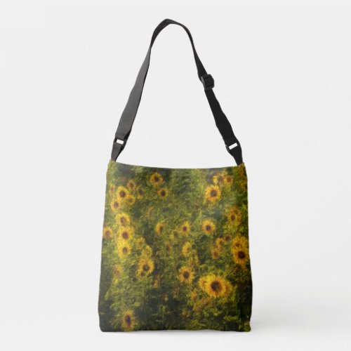 Sunflower Field Crossbody Bag