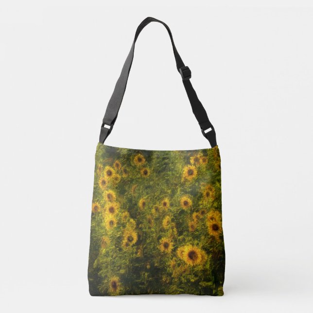 Sunflower Field Crossbody Bag (Back)