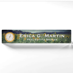 "Sunflower Field" Desk Name Plate