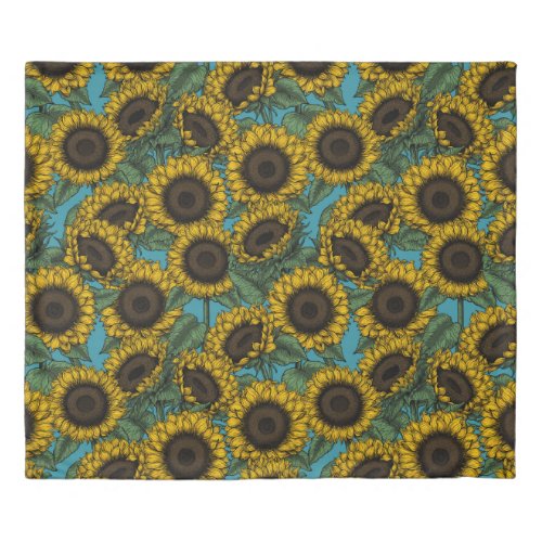 Sunflower field duvet cover