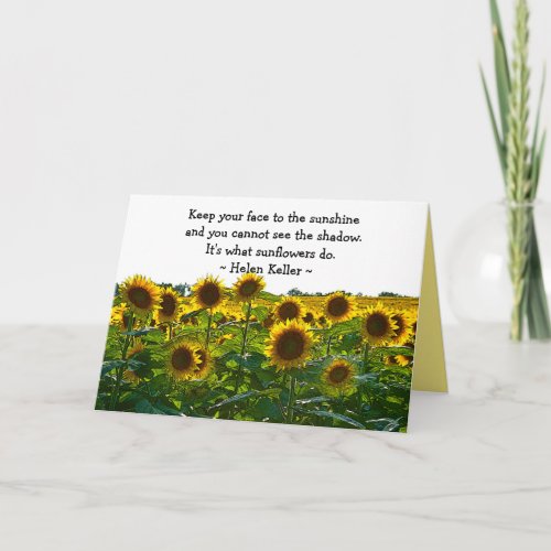 Sunflower Field Encouragement Card