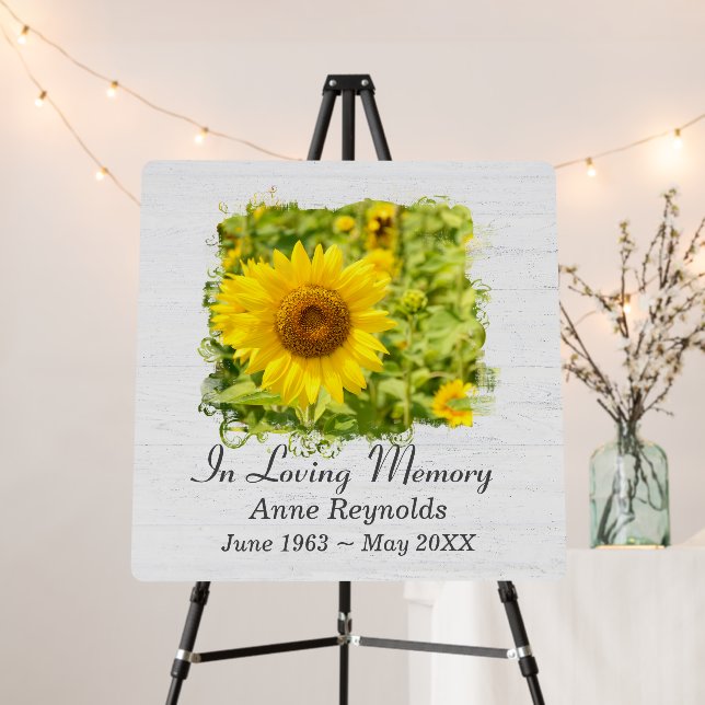 Sunflower Field for Memorial Service  Foam Board (In Situ (Stand))