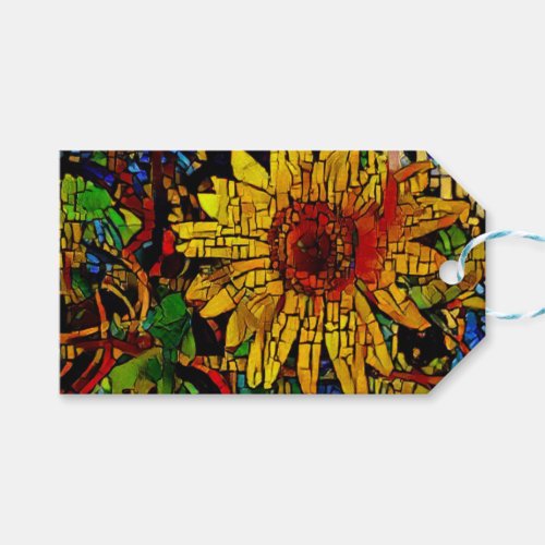 Sunflower field in AI enhanced photo  Gift Tags