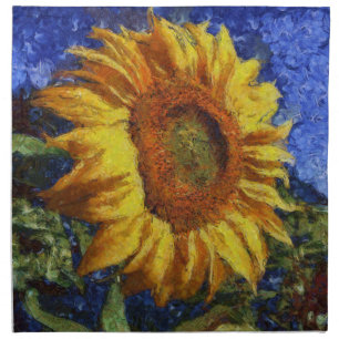 Sunflower Field In Colorful Artistic Style Cloth Napkin