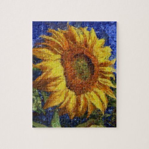 Sunflower Field In Colorful Artistic Style Jigsaw Puzzle