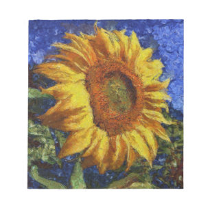 Sunflower Field In Colorful Artistic Style Notepad