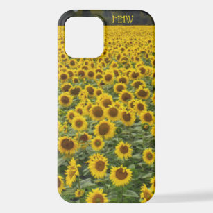 Sunflower Field Initials iPhone 12 Case