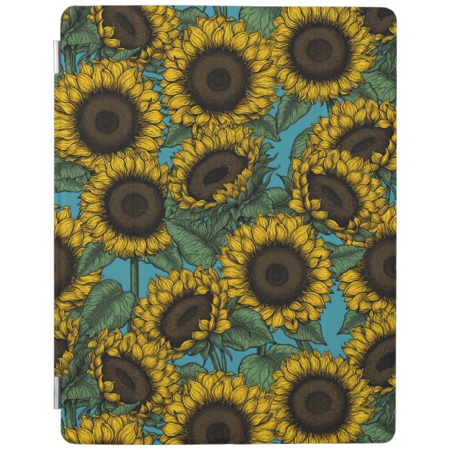 Sunflower field iPad smart cover (Front)