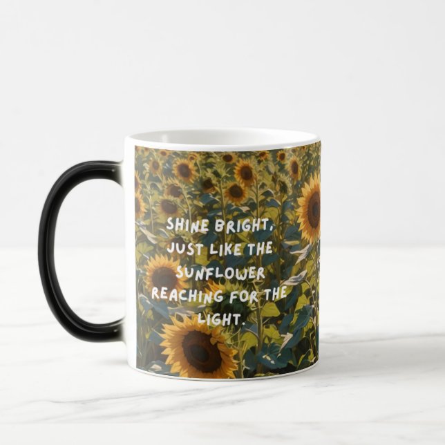 Sunflower Field Magic Reveal Mug – Shine Like the  (Left)