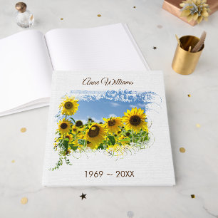 Sunflower Field Memorial Service Guest Book