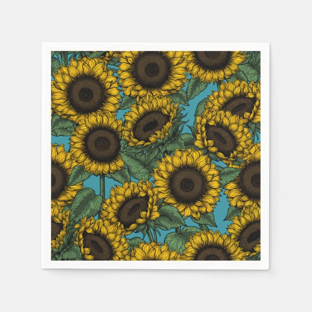 Sunflower field napkins (Front)