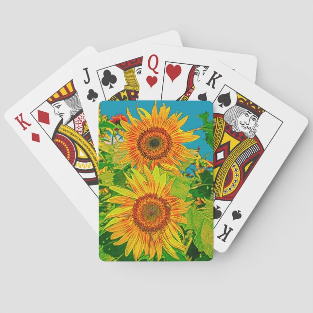 Sunflower Field Playing Cards (Back)