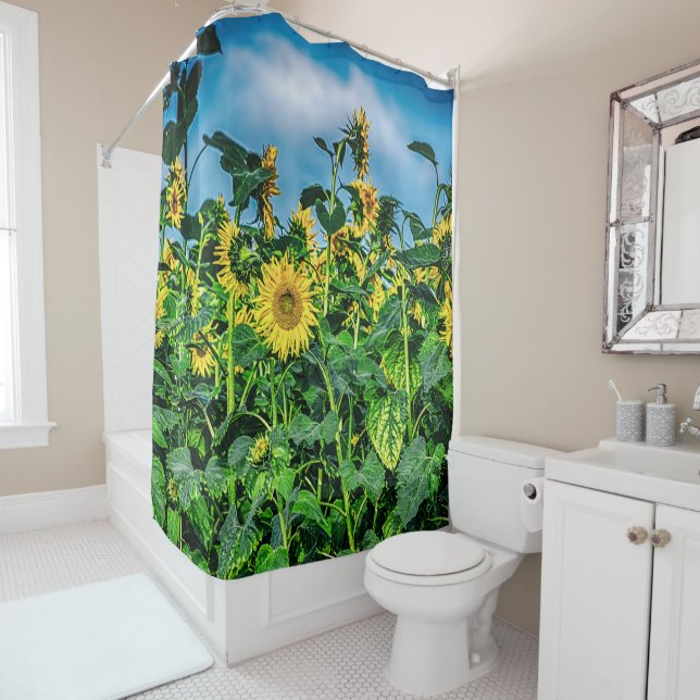 Sunflower Field Shower Curtain (In Situ)