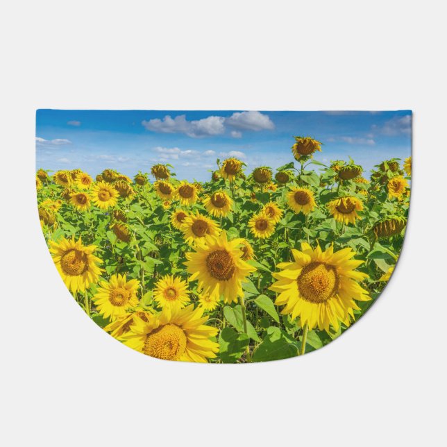 Sunflower field, summer sunny day. doormat (Front)
