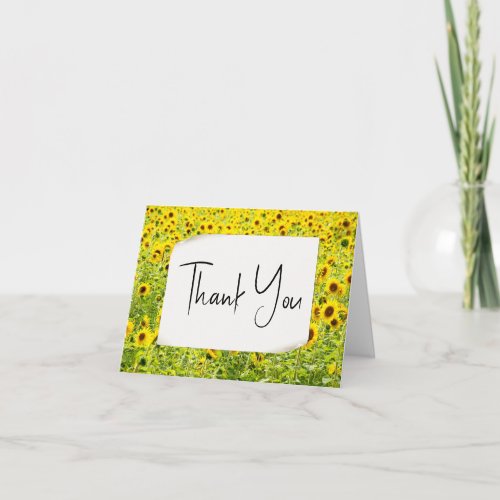 Sunflower Field Thank You  Card