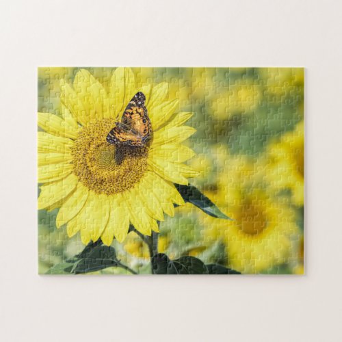 Sunflower Field with Butterfly Puzzle