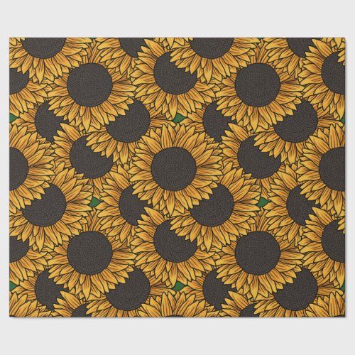 Sunflower Field Wrapping Paper