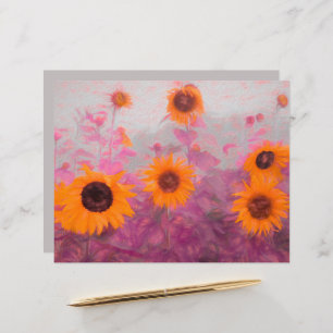 Sunflower Field Yellow Orange Purple Autumn