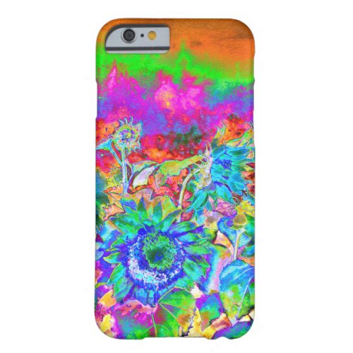 Sunflower Fields _ blue Barely There iPhone 6 Case