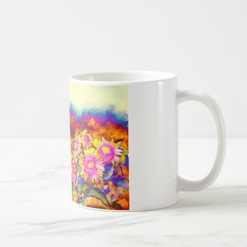 Sunflower fields coffee mug