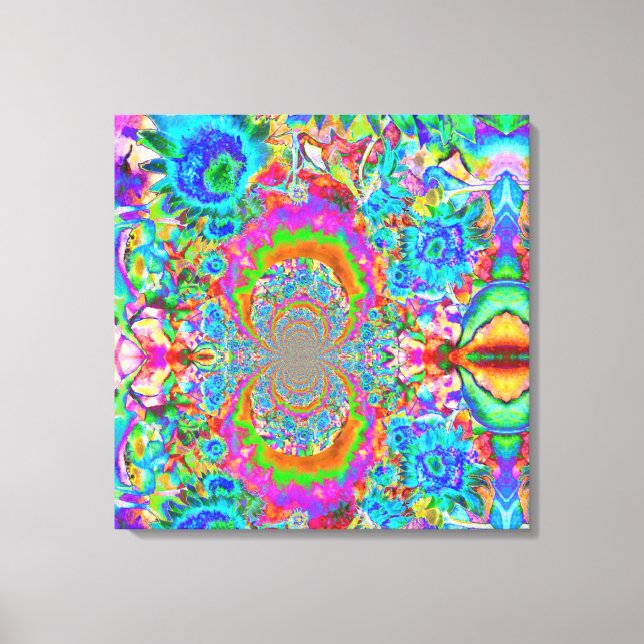 Sunflower Fields Forever - blue Canvas Print (Front)