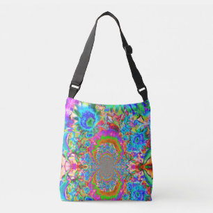 Sunflower fields forever -blue crossbody bag