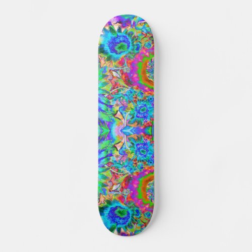 Sunflower Fields forever _blue Skateboard Deck