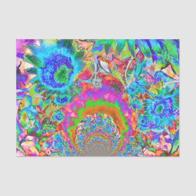 Sunflower fields forever -blue tissue paper (Front)