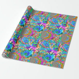 Sunflower fields forever blue wrapping paper