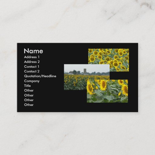 Customizable Sunflower Fields Forever! Business Card