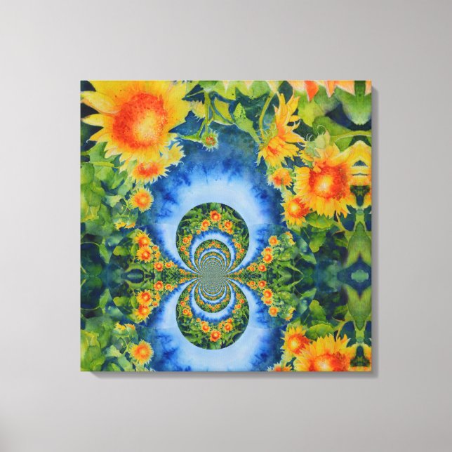 Sunflower fields forever canvas print (Front)