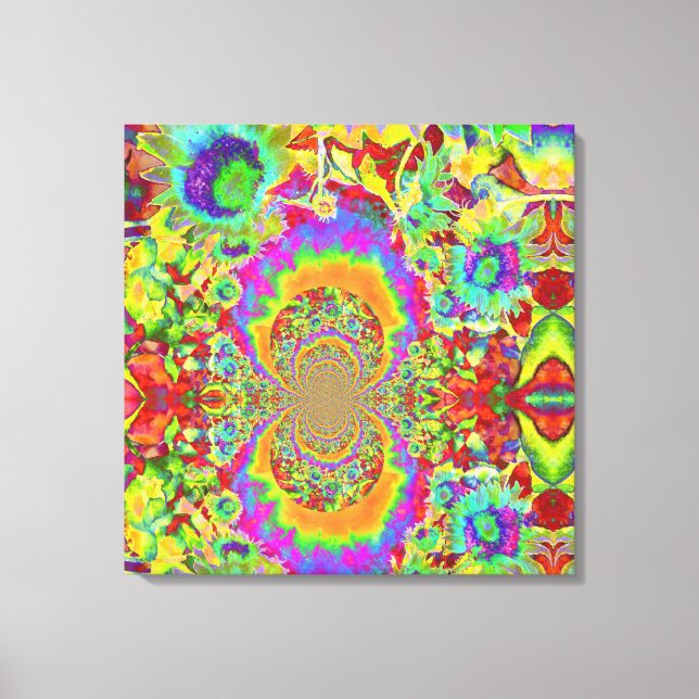 sunflower fields forever - orange canvas print (Front)