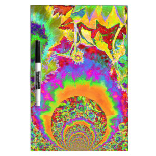 Sunflower Fields Forever - orange Dry Erase Board