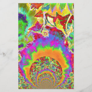 Sunflower Fields Forever - orange Stationery