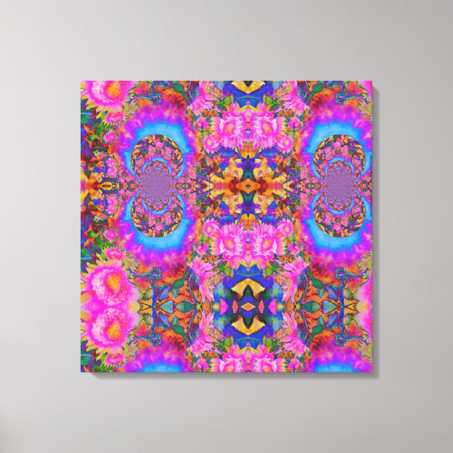 Sunflower fields forever -pink canvas print (Front)