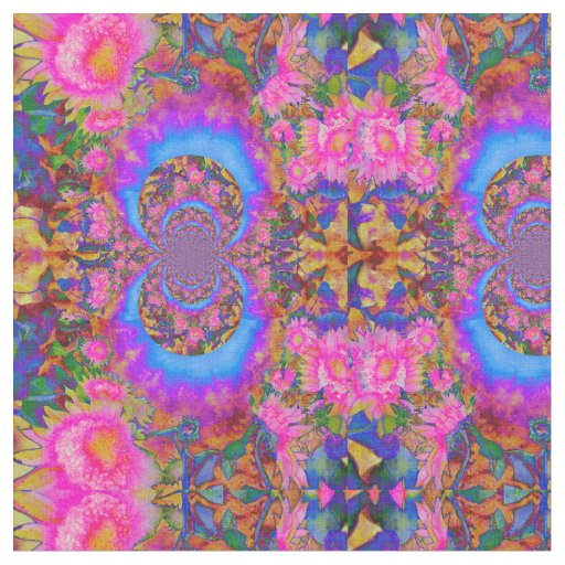 Sunflower fields forever -pink fabric