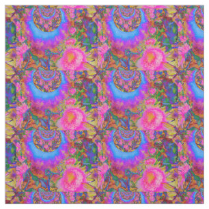 Sunflower fields forever pink fabric