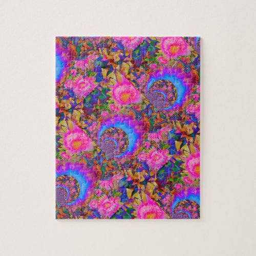 Sunflower Fields Forever _ pink Jigsaw Puzzle