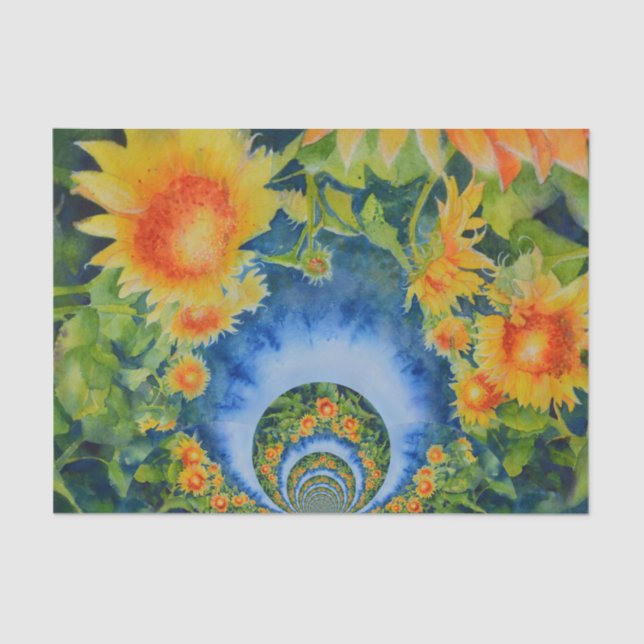 Sunflower fields forever, sunflower mandala  tissue paper (Front)