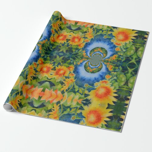 Sunflower fields forever wrapping paper