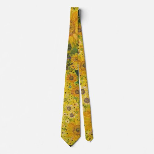 Sunflower fields Neck Tie