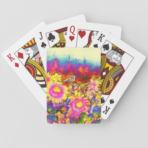 Sunflower Fields Poker Cards