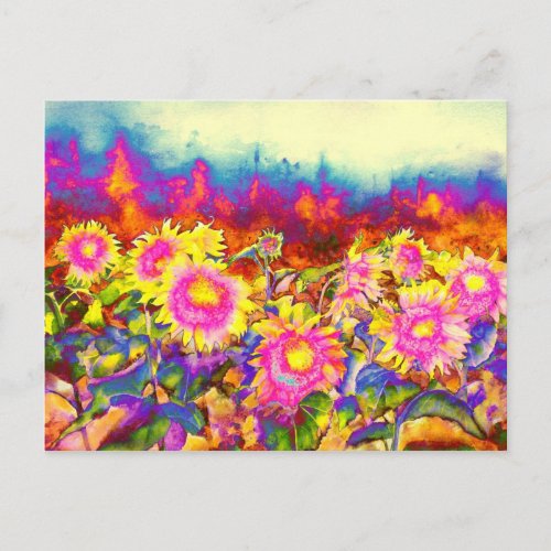Sunflower Fields Postcard