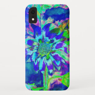 Sunflower fields- teal sunflower iPhone XR case