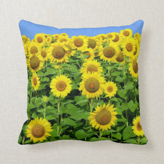 Sunflower Fields Throw Pillow