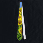 Sunflower Fields Tie<br><div class="desc">Beautiful sunflower gifts of nature captured against a blue sky and gift wrapped for you on note cards, mugs, sunflower photo prints, stickers and stamps.</div>