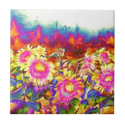 Sunflower Fields Tile