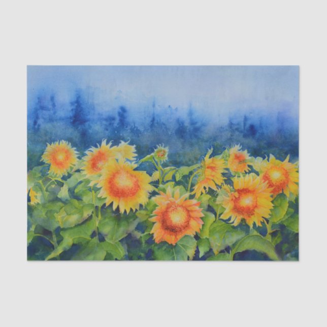 Sunflower fields tissue paper (Front)