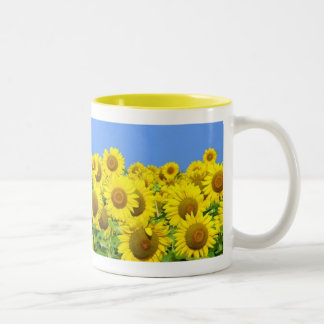 Sunflower Fields Two-Tone Coffee Mug