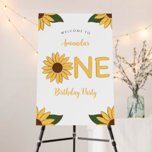 Sunflower First Birthday Foam Board